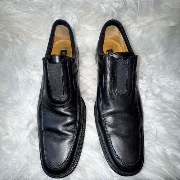 Mezlan McQueen Style Black Leather‎ Loafers Men’s 11.5 Made in Spain Slip-On